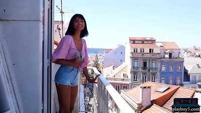 Indian milf Angel Constance all natural cutie babe striptease for Playboy