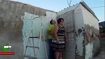 It's time to stop working for drilling in the senior patio ADR0433