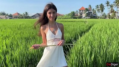 adorable rice picker prefers to be paid with fucky-fucky for her work!