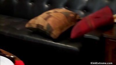 buxom sub penetrates fuck stick and huge boner