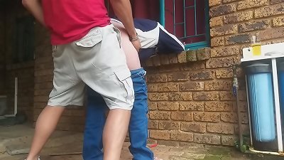 Came home from mcdonalds,we were so crazy couldnt wait to fuck,so pounded in the front yard and finished up munching her fat internal ejaculation