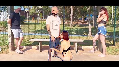 Public fucky-fucky at a bus stop, total scandal!