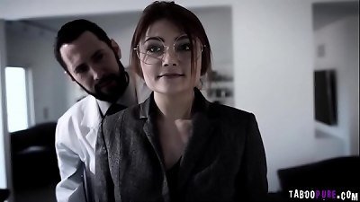 Nerdy teenage Adria Rae wants to change her image so she went to a plastic surgeon and gets a free sex plus a bonus plastic surgery.
