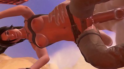 Lara Croft and the ample manhood