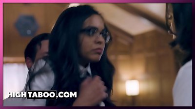 youthful innocent cherry teen Oblied to poke while Studying, Casey Calvert, Vienna ebony