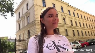 The searching ended in a great fuck for a busty brunette