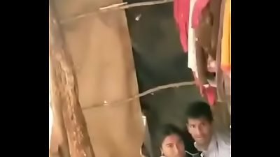 Desi horny couple in a tent