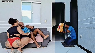 My stupid boyfriend brought me a romantic gift and found me plowing his brother on Valentine's Day I prefer a thick man rod in my ass