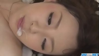 Ayane Okura destroyed by two otters in ideal three - More at javhd.net