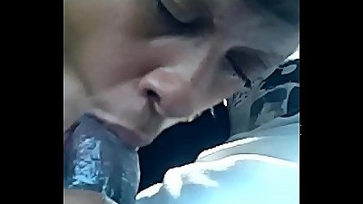 old chick loves deep-throating my dick