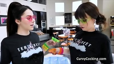 bodacious oily girlfriends longing for giant man sausage