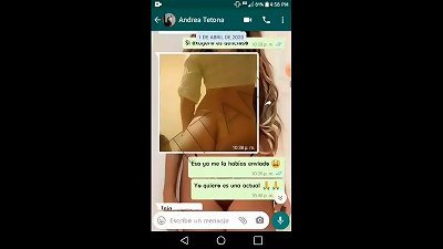 Andrea is a friend from work, we converse on WhatsApp and I make her so horny, she tells me that she wants to watch my bone ... she makes me a video call and she comes in less than 5 minutes!