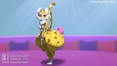 Kirbi and romping boss battle